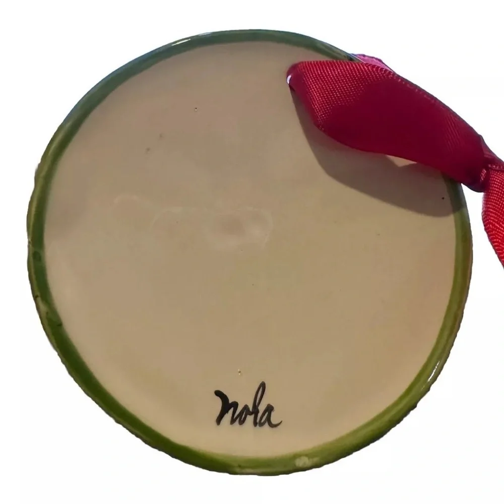 Nola Watkins Ceramic Christmas‎ Ornament Friends Make The Best Presents 3.25”